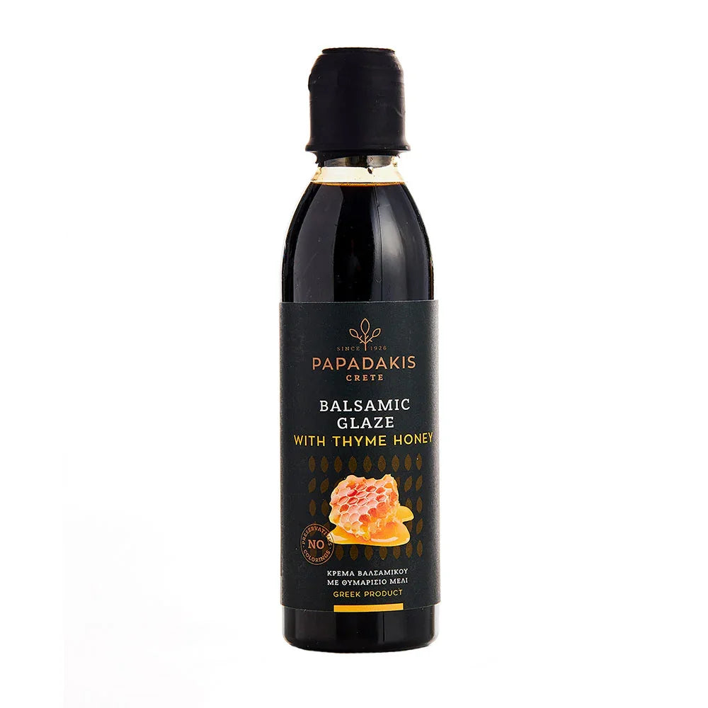 Greek balsamic glaze with thyme honey Papadakis 250ml bottle