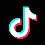 TikTok logo icon with black background
