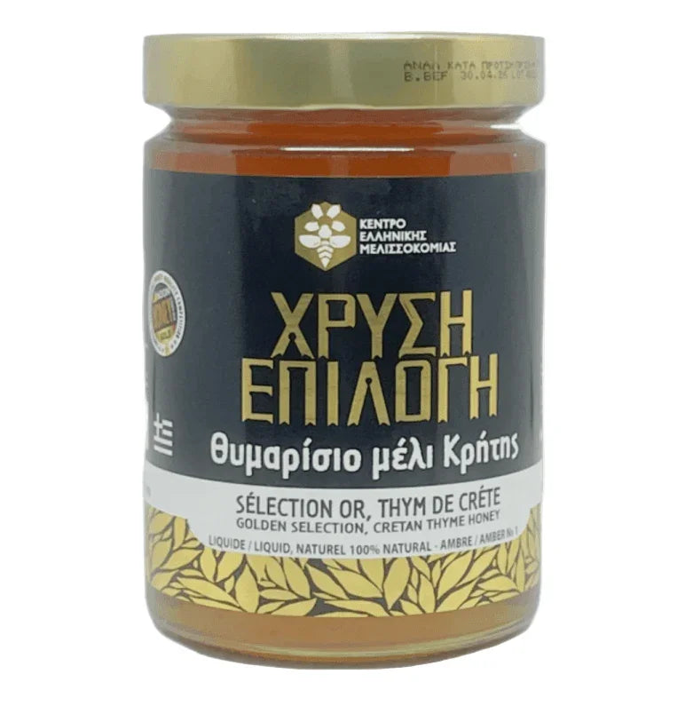 Golden Selection Greek Thyme Honey – Pure, Aromatic &amp; Raw