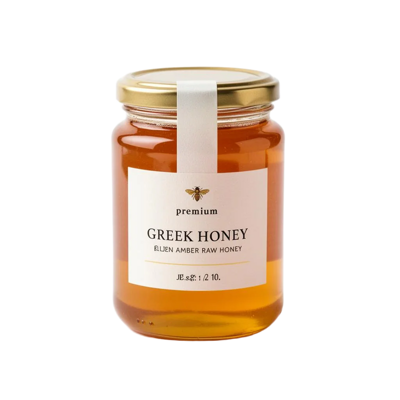 Custom label Greek Honey by Ilias and Sons