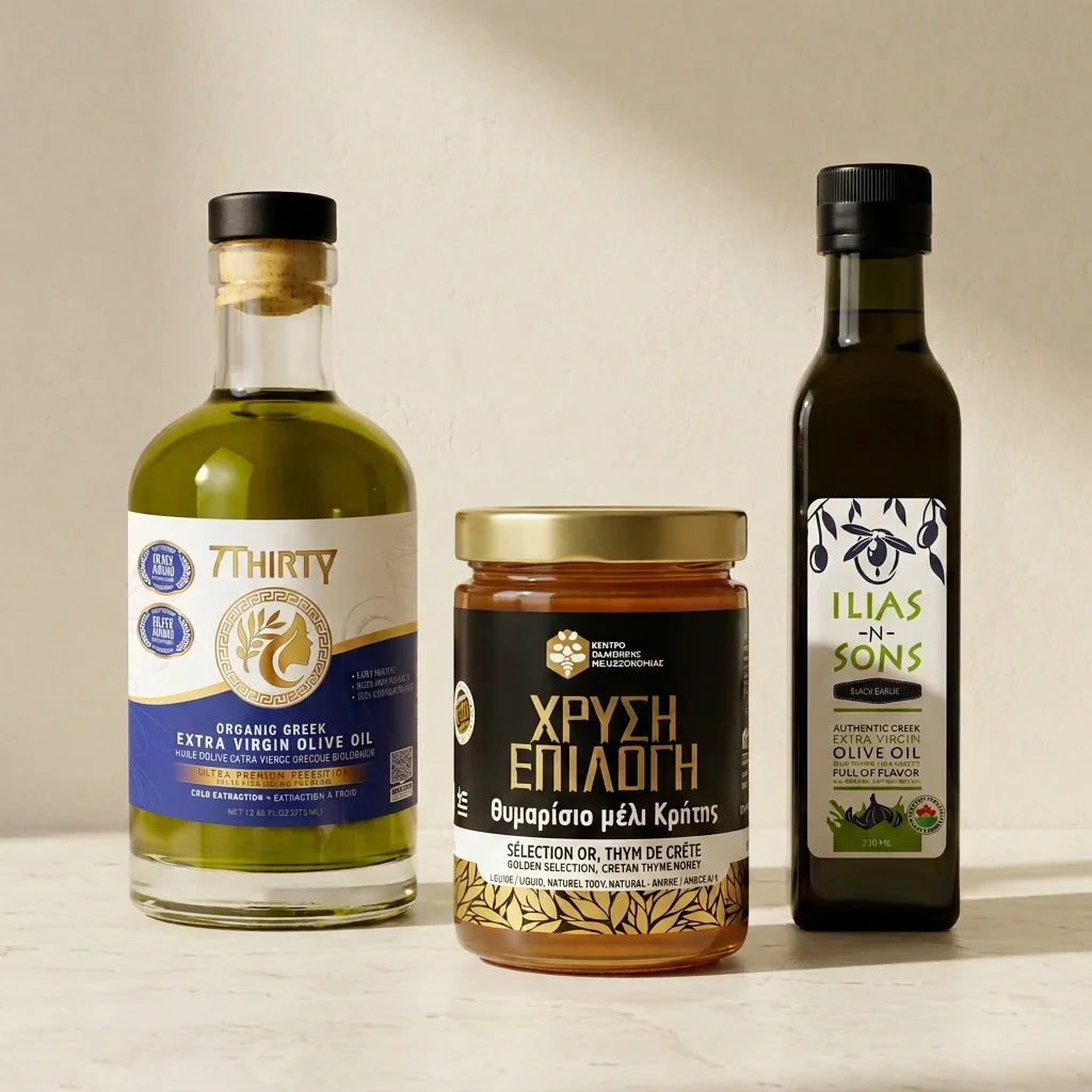 Mediterranean Superfoods Trio with greener 7Thirty olive oil