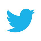 blue bird Twitter logo social media icon on white background