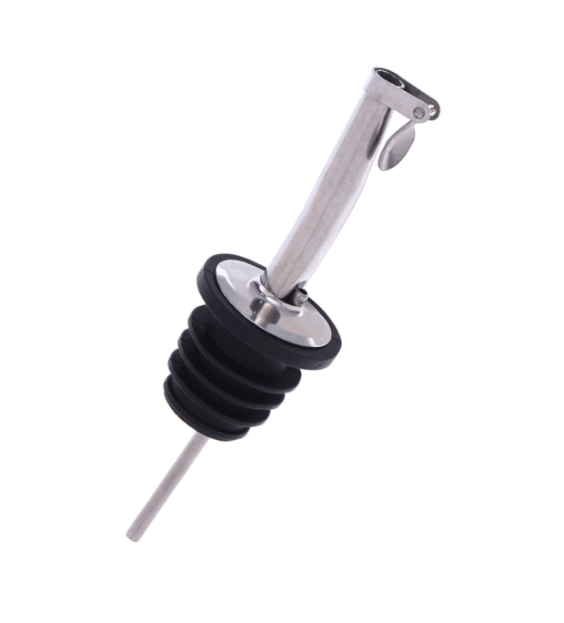 Stainless Steel Bottle Pourer and Stopper with Lid